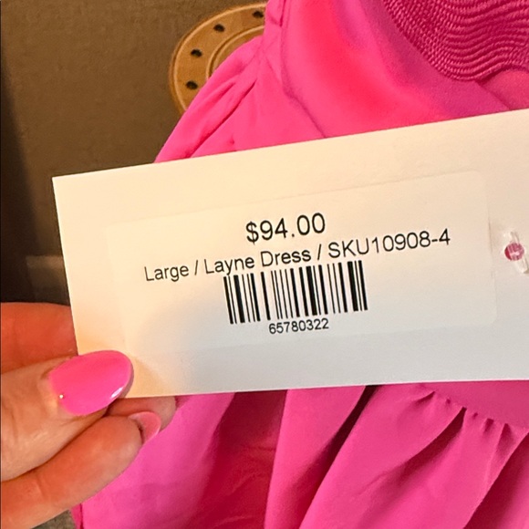 Main Strip Fuchsia One-Shoulder Ruffle Mini Dress - Picture 6 of 10